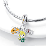 925 Sterling Silver Little Prince Charm for Bracelets Fine Jewelry Women Pendant