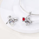 925 Sterling Silver Beach Charm for Bracelets Fine Jewelry Women