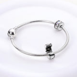925 Sterling Silver Rainbow Sparkle Clip Charm for Bracelets Fine Jewelry Women