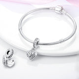 925 Sterling Silver Guardian Angel Wings Charm for Bracelets Fine Jewelry Women Pendant