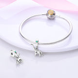 925 Sterling Silver Dinosaur Charm for Bracelets Fine Jewelry Women Pendant