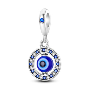 925 Sterling Silver Protection Eye Charm for Bracelets Fine Jewelry Women Pendant