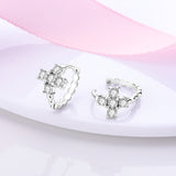 925 Sterling Silver Cross Hoop Earrings for Women Fine Jewelry