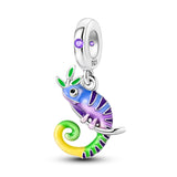 925 Sterling Silver Chameleon Charm for Bracelets Fine Jewelry Women Pendant