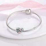 925 Sterling Silver Mi Amor Charm for Bracelets Fine Jewelry Women Pendant