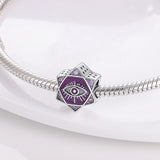 925 Sterling Silver Six Pointed Star Charm for Bracelets Fine Jewelry Women Pendant