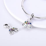 925 Sterling Silver Boxing Charm for Bracelets Fine Jewelry Women Pendant