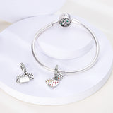 925 Sterling Silver Card Game Charm for Bracelets Fine Jewelry Women