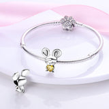925 Sterling Silver Little Mouse Charm for Bracelets Fine Jewlery Women Pendant Necklace