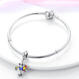 925 Sterling Silver Pool Frog Charm for Bracelets Fine Jewelry Women Pendant