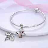 925 Sterling Silver Key Set Charm for Bracelets Fine Jewelry women Pendant