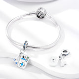 925 Sterling Silver Music Lover Charm for Bracelets Fine Jewelry Women Pendant