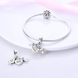 925 Sterling Silver My Little Baby Charm for Bracelets Fine Jewelry Women Pendant