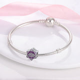 925 Sterling Silver Six Pointed Star Charm for Bracelets Fine Jewelry Women Pendant