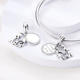 925 Sterling Silver Circle of Life Charm for Bracelets Fine Jewelry Women Pendant