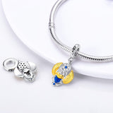 925 Sterling Sliver Egyptian Scarab Beetle Charm for Bracelets Fine Jewelry Women Pendant