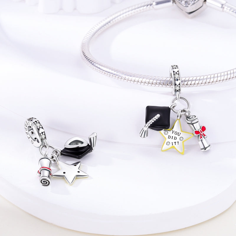 Silver graduation bracelet online