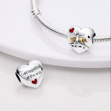 925 Sterling Silver Together All the Way Charm for Bracelets Fine Jewelry Women Pendant Necklace