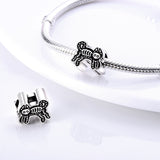 925 Sterling Silver Dia de los Muertos Cat Charm for Bracelets Fine Jewelry Women Pendant