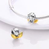 925 Sterling Silver Angel Charm for Bracelets Fine Jewelry Women Pendant Necklace Christmas
