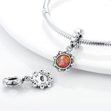 925 Sterling Silver My Sunshine Charm for Bracelets Fine Jewelry Women Pendant