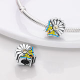 925 Sterling Silver Butterfly Charm for Bracelets Fine Jewelry Women Pendant Necklace