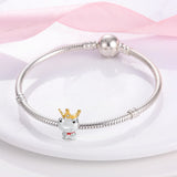 925 Sterling Silver Frog Prince Charm for Bracelets Fine Jewelry Women Pendant