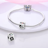 925 Sterling Silver Travel the World Cube Charm for Bracelets Fine Jewelry Women