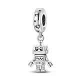 925 Sterling Silver Robot Charm