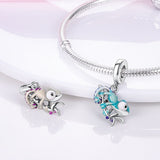 925 Sterling Silver Chameleon Charm for Bracelets Fine Jewelry Women Pendant Necklace