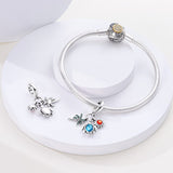 925 Sterling Silver Turtle Sunshine Charm for Bracelets Fine Jewelry Women Pendant