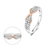 925 Sterling Silver Infinity Ring for Women Fine Jewelry Fashion Accessories