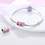 925 Sterling Silver Love You Charm for Bracelets Fine Jewelry Women Pendant