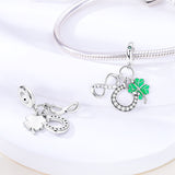 925 Sterling Silver Lucky Horseshoe Charm for Bracelets Fine Jewelry Women Pendant