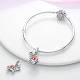 925 Sterling Silver Indian Elephant Charm for Bracelets Fine Jewelry Women Pendant