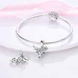 925 Sterling Silver Elk Charm for Bracelets Fine Jewelry Women Pendant Deer