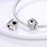 925 Sterling Silver Home Sweet Home Charm for Bracelets Fine Jewelry Women