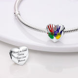 925 Sterling Silver Family Forever Charm for Bracelets Fine Jewelry Women Pendant Necklace