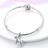 925 Sterling Silver Schnauzer Dog Charm for Bracelets Fine Jewelry Women Pendant