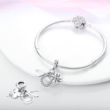 926 Sterling Silver Lucky Dangle Charm for Bracelets Fine Jewelry Women Pendant