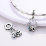 925 Sterling Silver Love Charm for Bracelets Fine Jewelry Women Pendant Necklace