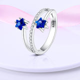 925 Sterling Silver Stars and Sparkles Ring Fine Jewelry Women