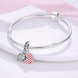 925 Sterling Silver USA Charm for Bracelets Fine Jewelry Women Pendant