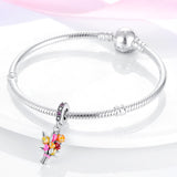 925 Sterling Silver Tulips Bouquet Charm for Bracelets Fine Jewelry Women Pendant