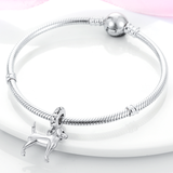 925 Sterling Silver Dog Charm for Bracelets Fine Jewelry Women