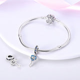 925 Sterling Silver Trinity Knot Heart Charm for Bracelets Fine Jewelry Women Pendant