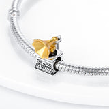 925 Sterling Silver Gramophone Music Charm for Bracelets Fine Jewelry Women Pendant Necklace