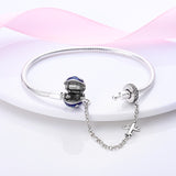 925 Sterling Silver Travel the World Clasp Bracelet for Charms Fine Jewelry Women