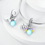 925 Sterling Silver Glow in the Dark Firefly Charm for Bracelets Fine Jewelry Women