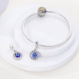 925 Sterling Silver Protection Eye Charm for Bracelets Fine Jewelry Women Pendant